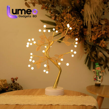 72 LEDs with Golden Leaf Tree Lights